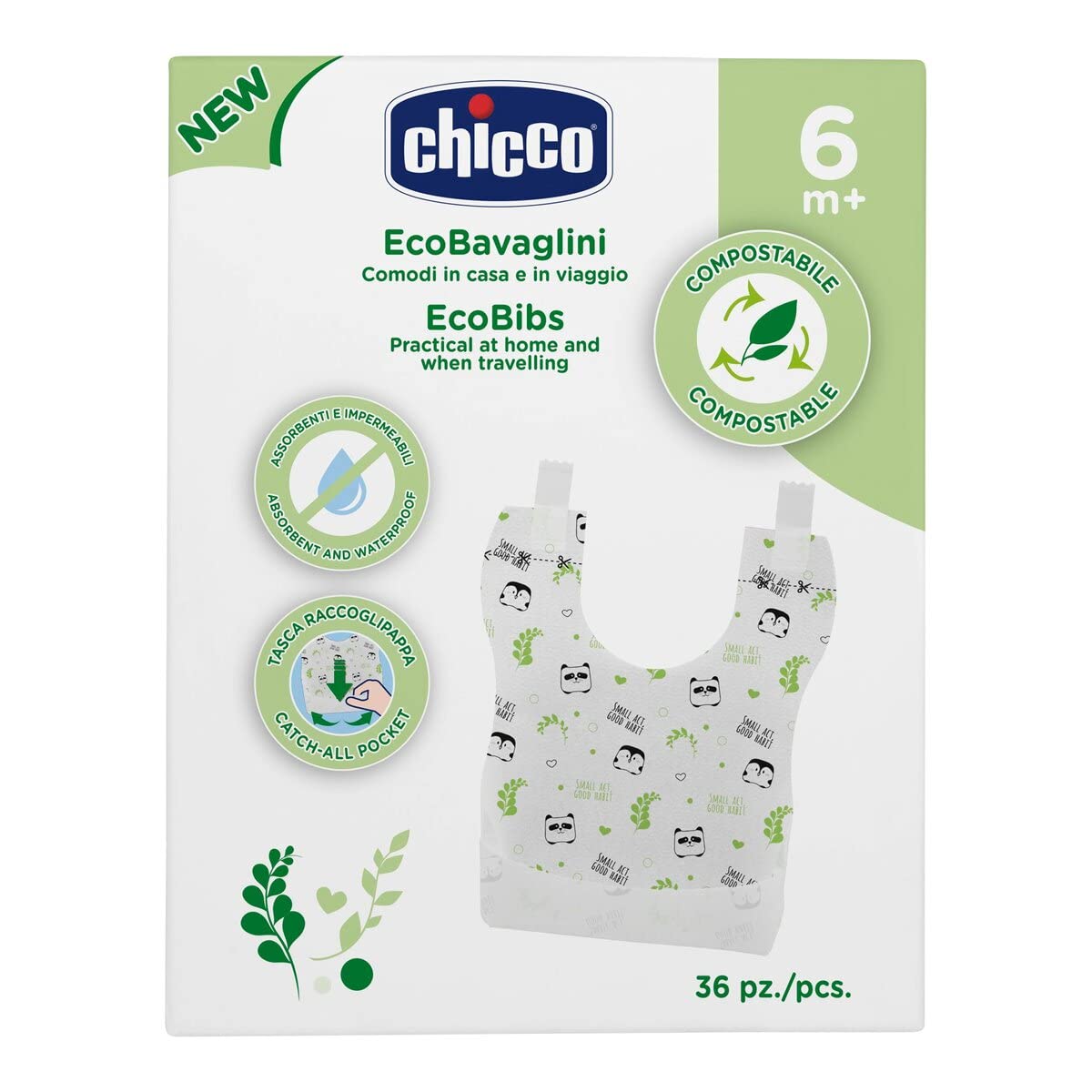 Chicco Baby Disposable Compostable 36 pcs