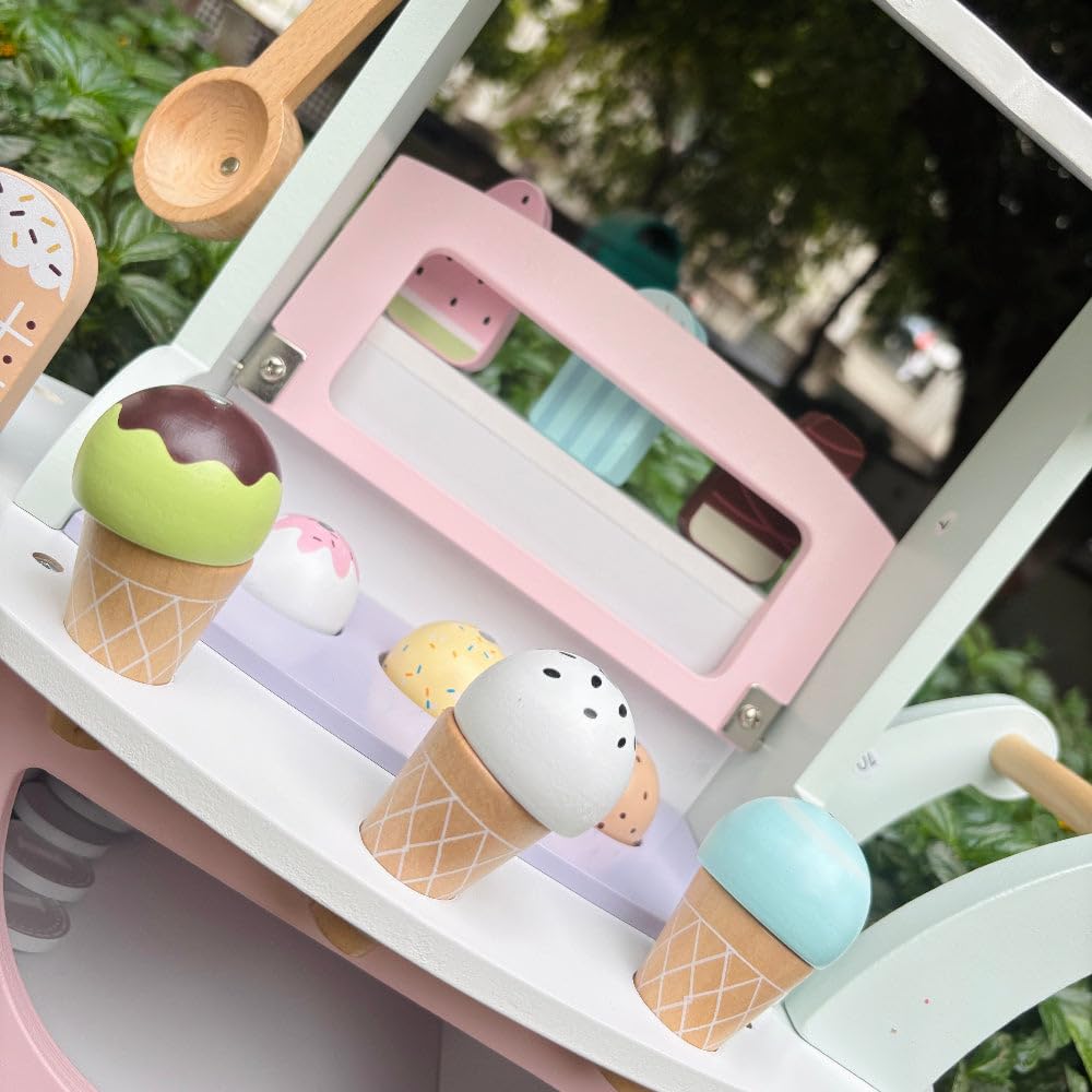 Open Ended Wooden Ice Cream Cart