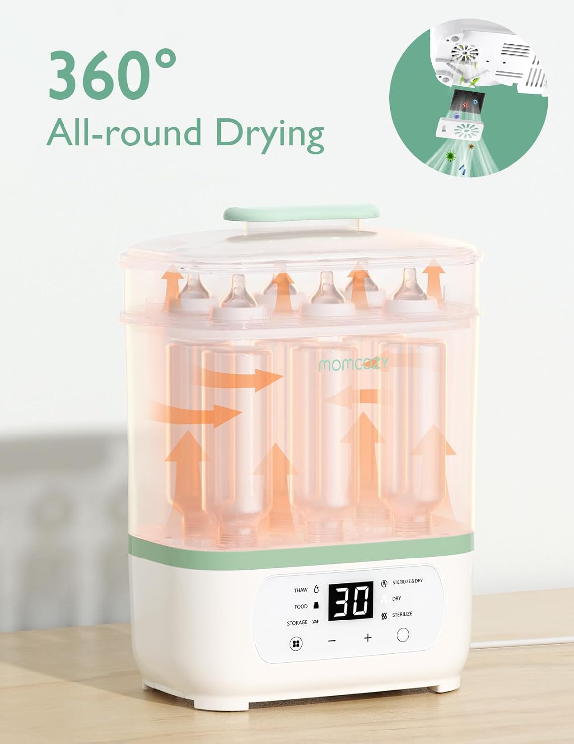 Momcozy 8-in-1 Baby Bottle Steam Sterilizer