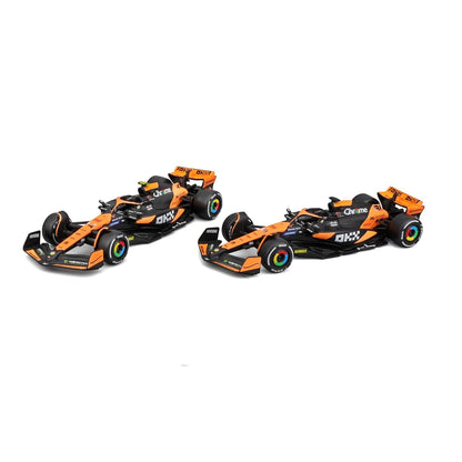 Bburago 2024 McLaren Miami Racing Team twin cars by Lando Norris and Oscar piastri 1/43
