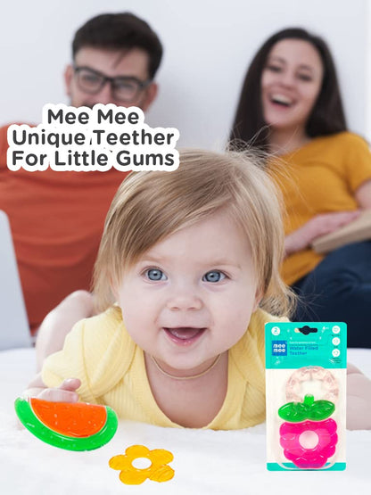 MeeMee Multi-Textured Water Filled Teether Pink+Dark Pink(PK2)