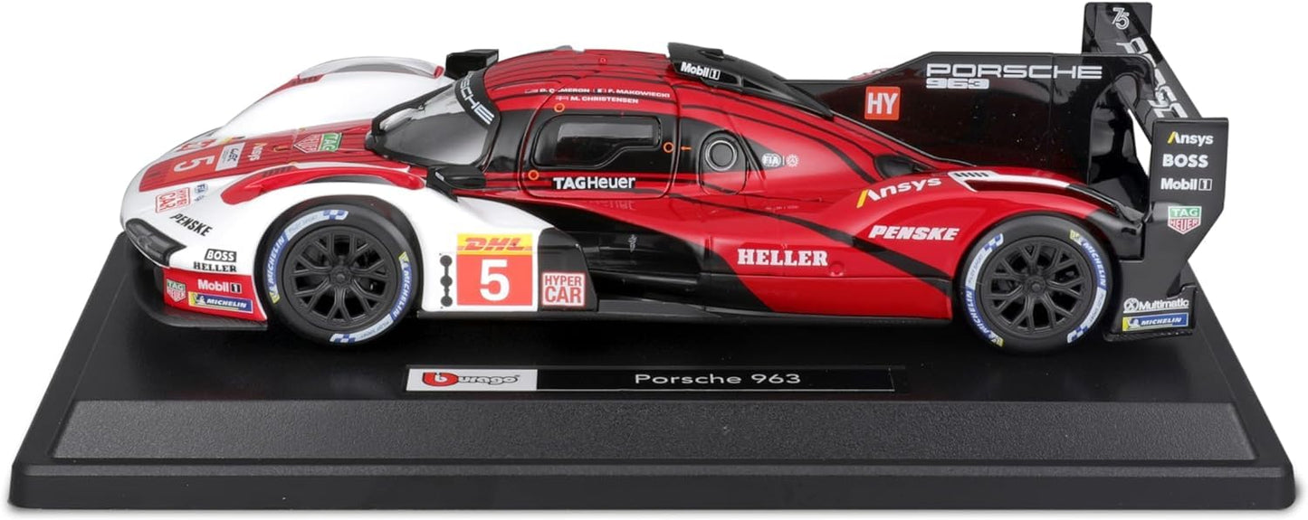 Bburago RACING series Porsche LMH 963 9RD Turbo V8 2023 Sports 1/24