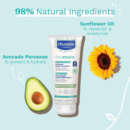 Mustela Stelatopia Cleansing Gel with Sunflower Oil - 200ml