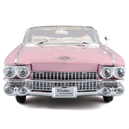 Maisto 1959 Cadillac Eldorado Biarritz Convertible, Pink Premiere 36813 1/18 Scale Diecast