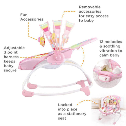 Mastela Baby Rocker Pink - For Ages 0-3 Years