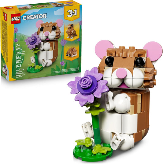 LEGO Creator 3 in 1 Cute Hamster with a Flower Building Toy