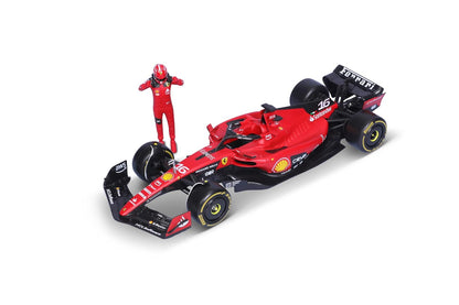 Bburago - 1/24 2023 Ferrari SF-23 Charles Leclerc Formula 1 Model with Pilot Figure