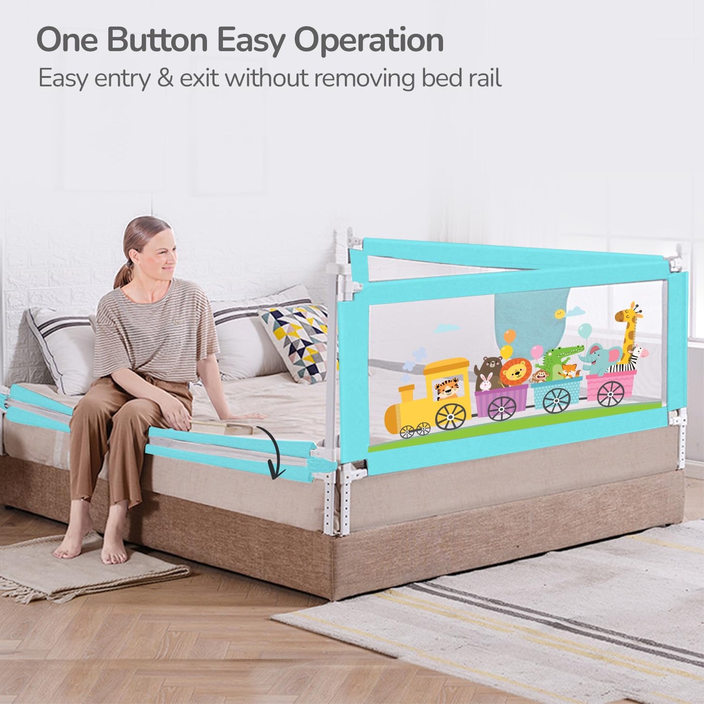 R for Rabbit Safari Baby Bed Rail