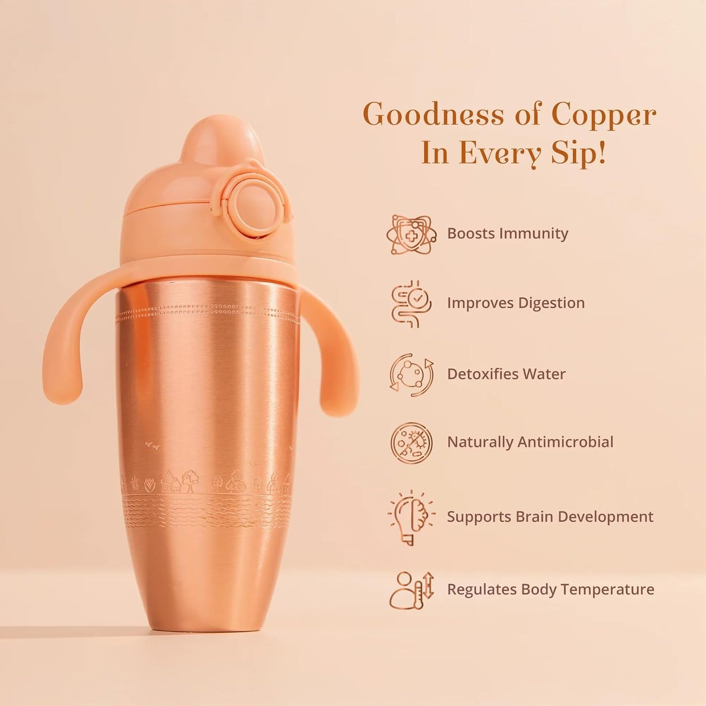 Baby Forest Tiny Tamba Pure Copper Sipper for Kids