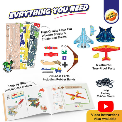 Smartivity 3in1 Airplanes Launcher Toy for Kids