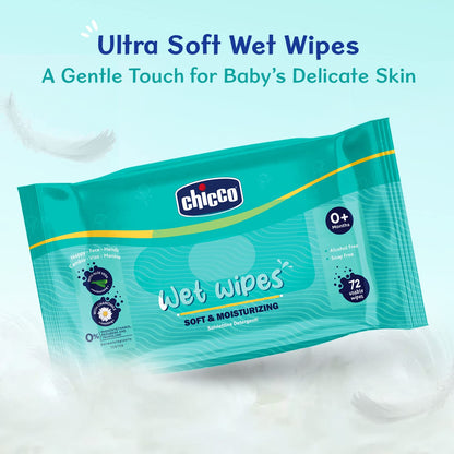Chicco Wet Wipes 216Pcs(72Pcs X 3 Packs)