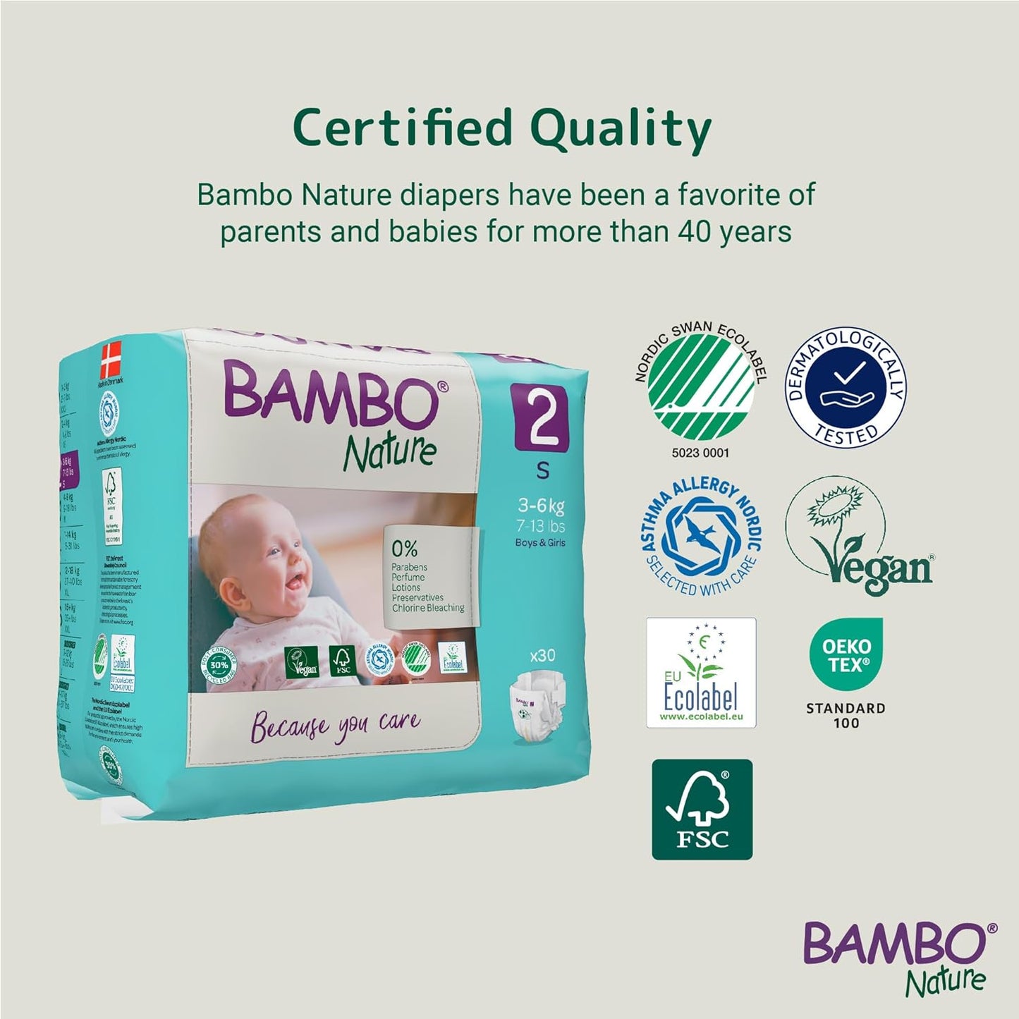 Bambo Nature Premium Baby Tape Diapers for Baby Small Size (3-6 Kgs)