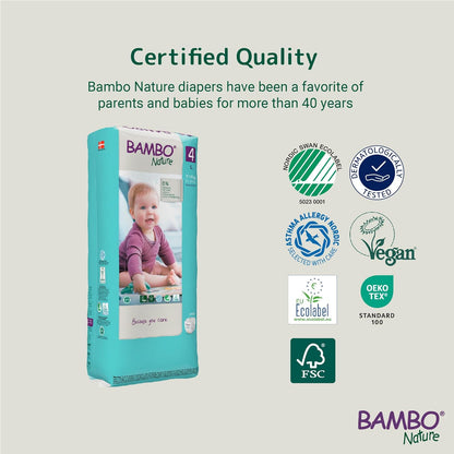 Bambo Nature Premium Baby Tape Diapers for Baby Large Size (7-14 Kgs)