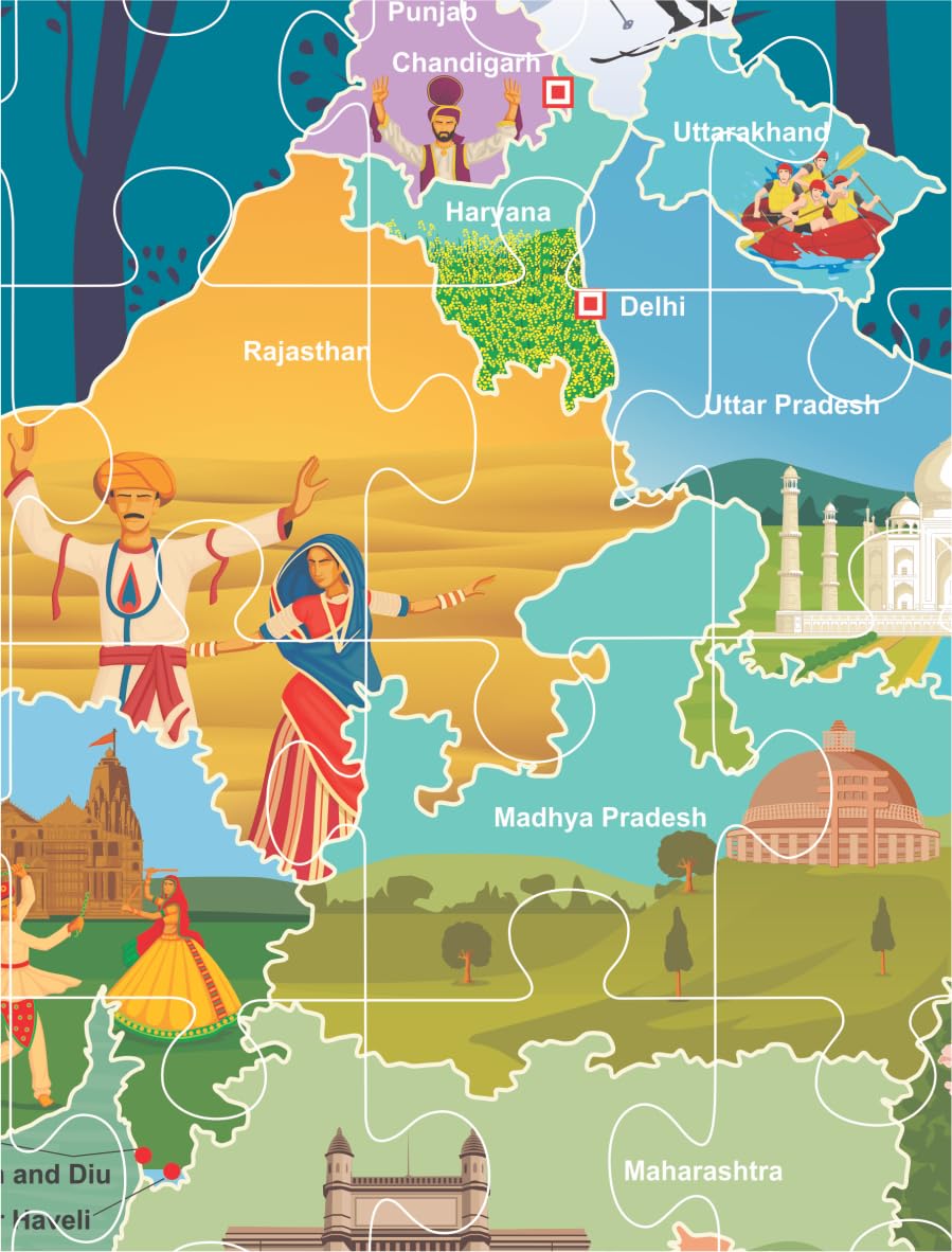 goDiscover Kids India-Map Puzzle with Talking Smart Pen
