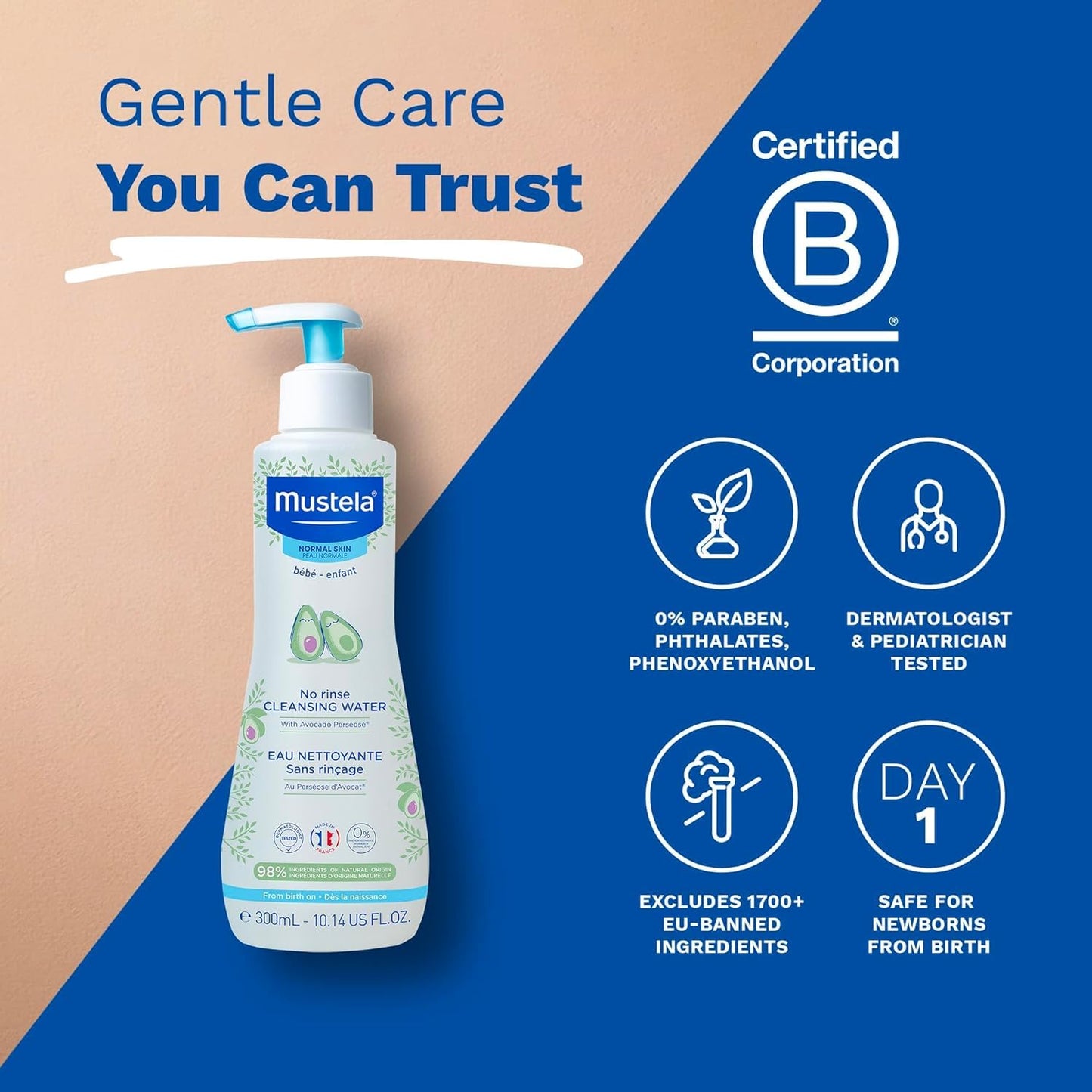 Mustela Baby Cleansing Water 300ml