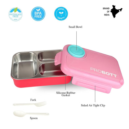 Probott Fun Time 750 Ml Stainless Steel Lunch Box