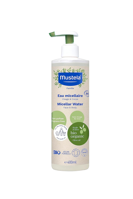 Mustela Organic Micellar Cleansing Water Face & Body 400ml