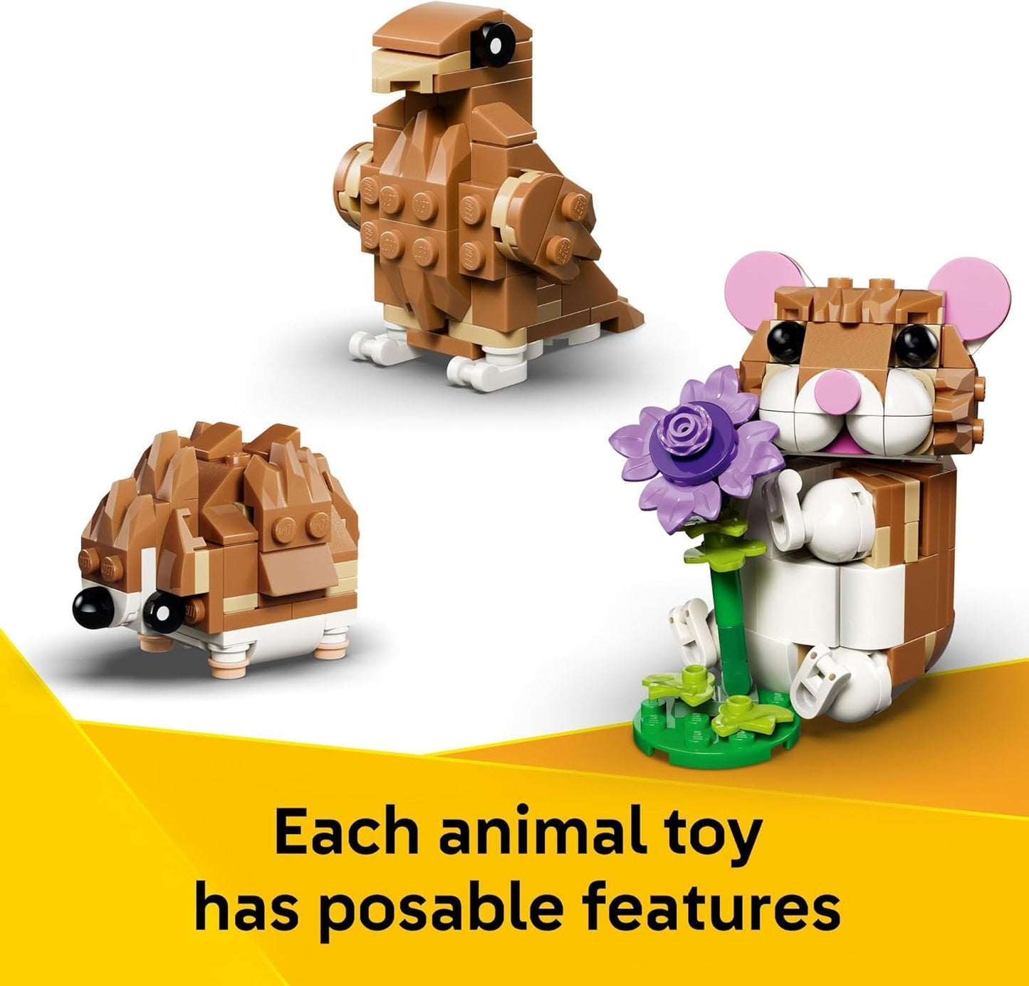 LEGO Creator 3 in 1 Cute Hamster with a Flower Building Toy