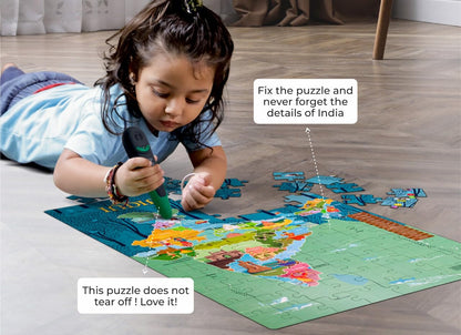 goDiscover Kids India-Map Puzzle with Talking Smart Pen