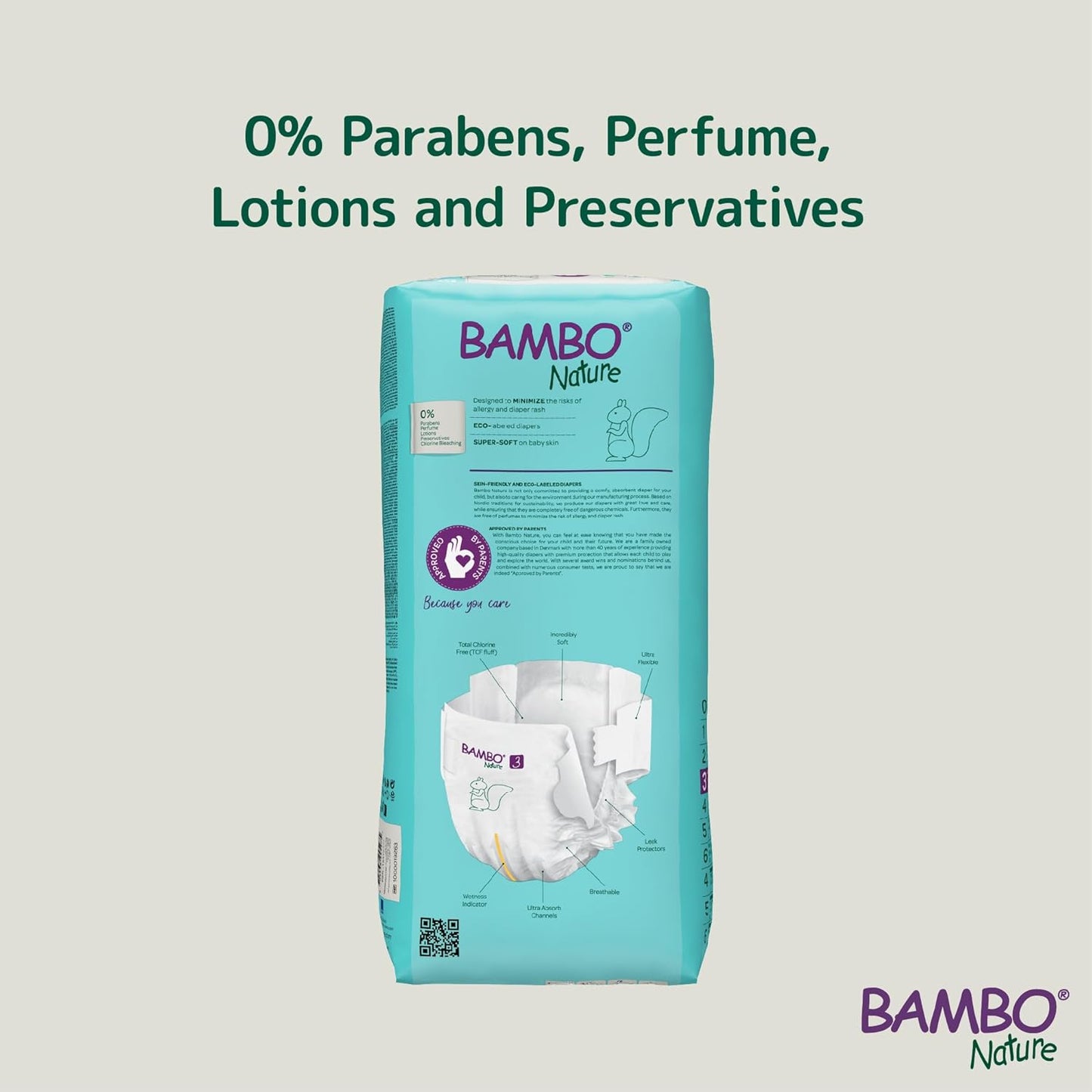 Bambo Nature Premium Baby Tape Diapers for Baby Medium Size (4-8 Kgs)-52 Count