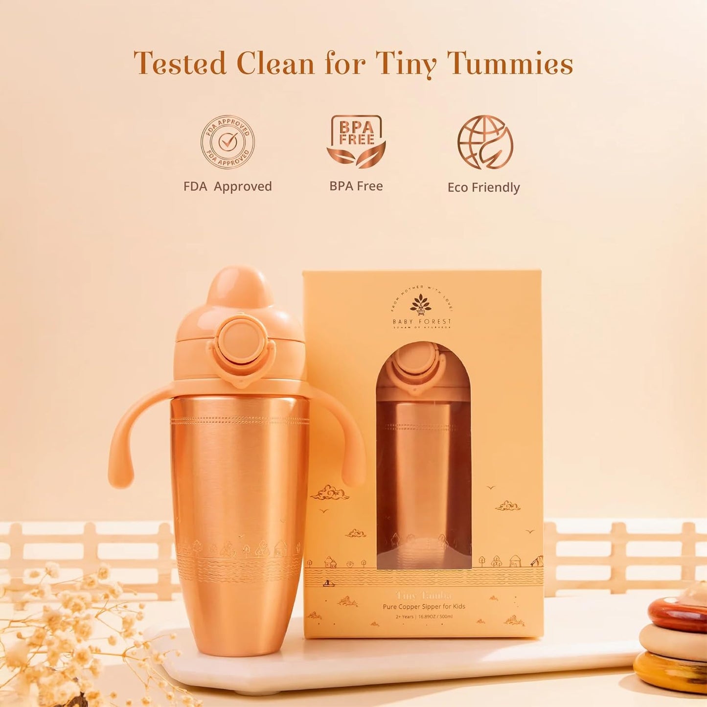 Baby Forest Tiny Tamba Pure Copper Sipper for Kids