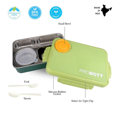 Probott Fun Time 900 Ml Stainless Steel Lunch Box