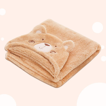 MeeMee Cozy Adorable Brown Bear Blanket