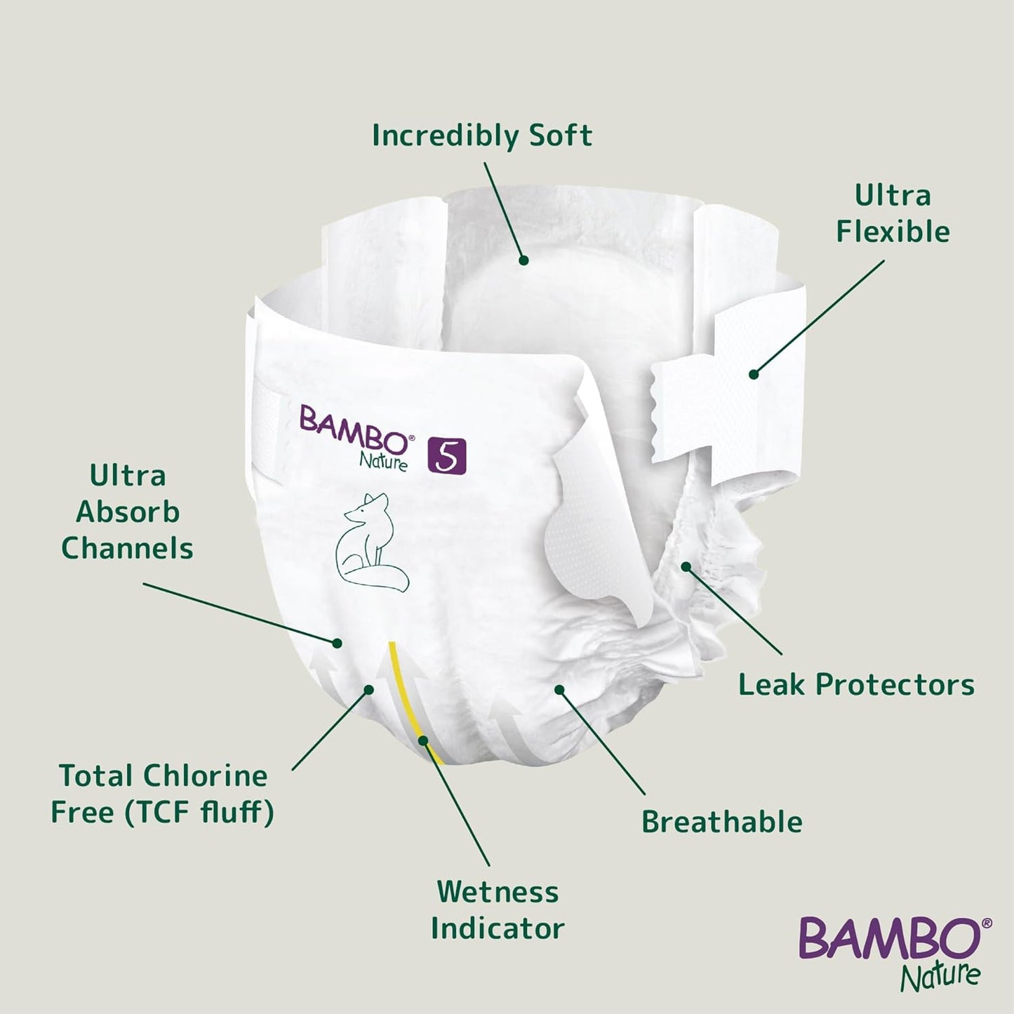 Bambo Nature Premium Baby Tape Diapers for Baby XL Size (12-18 Kgs)-44 Count