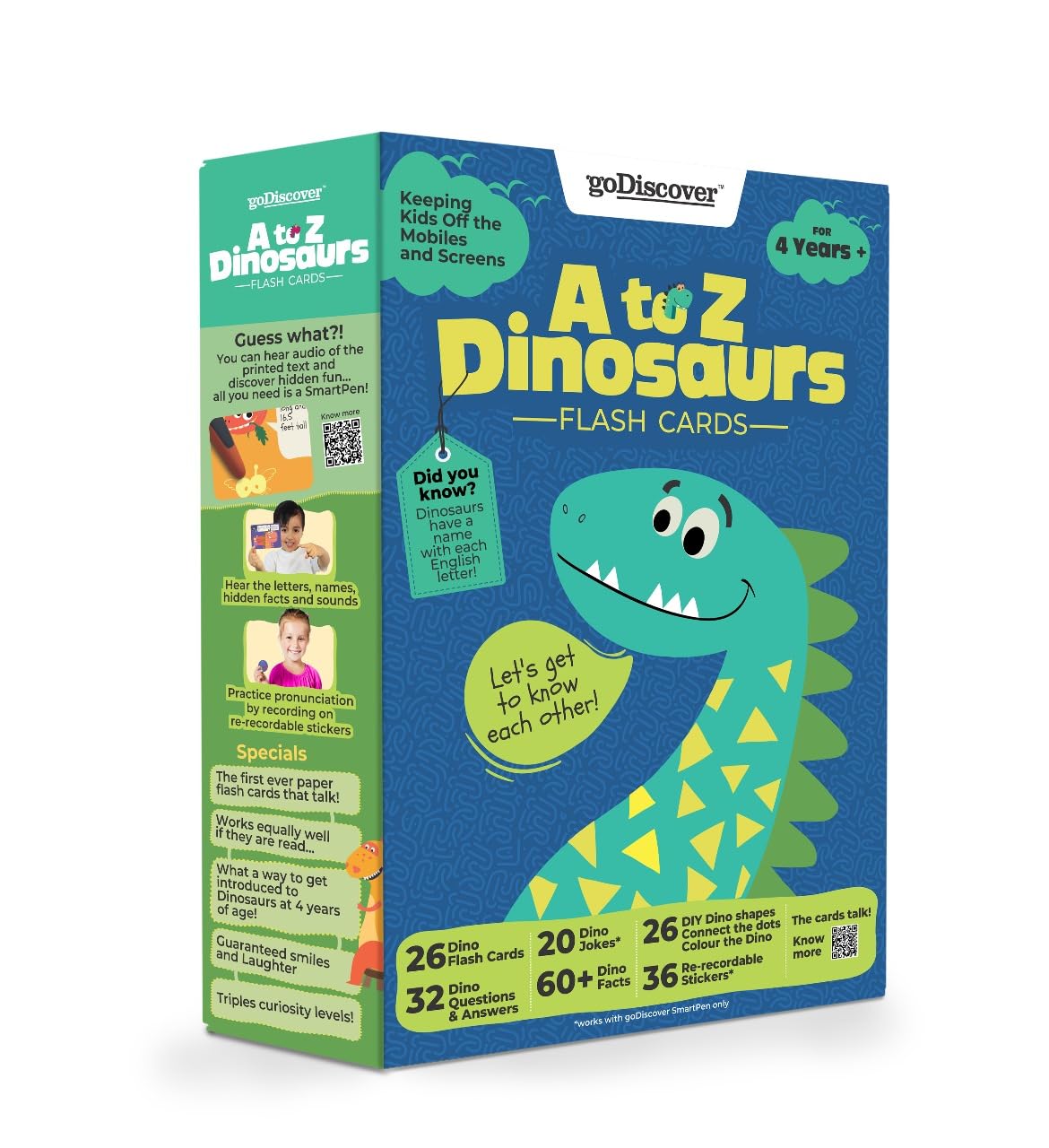goDiscover A to Z Dinosaur Flashcards
