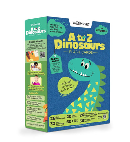 goDiscover A to Z Dinosaur Flashcards