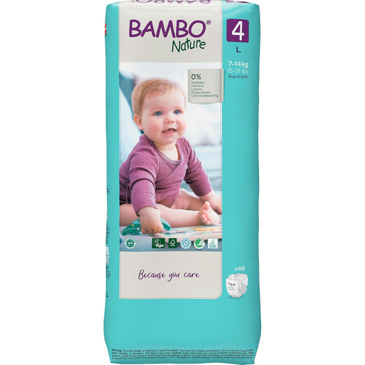 Bambo Nature Premium Baby Tape Diapers for Baby Large Size (7-14 Kgs)