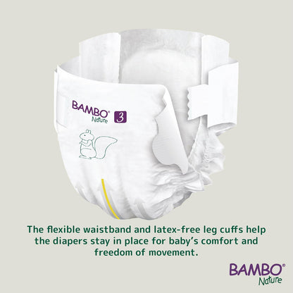 Bambo Nature Premium Baby Tape Diapers for Baby Medium Size (4-8 Kgs)-28 Count