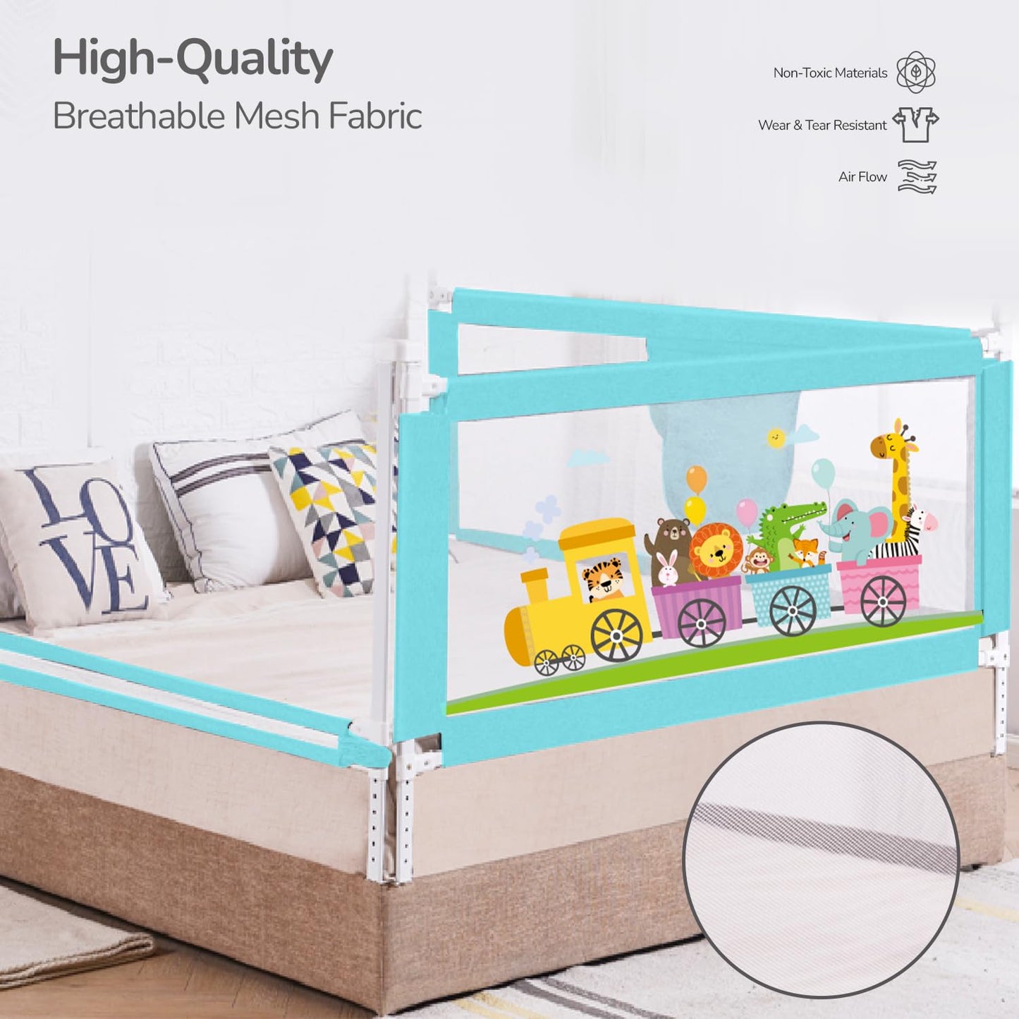 R for Rabbit Safari Baby Bed Rail