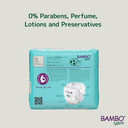 Bambo Nature Premium Baby Tape Diapers for Baby Small Size (3-6 Kgs)