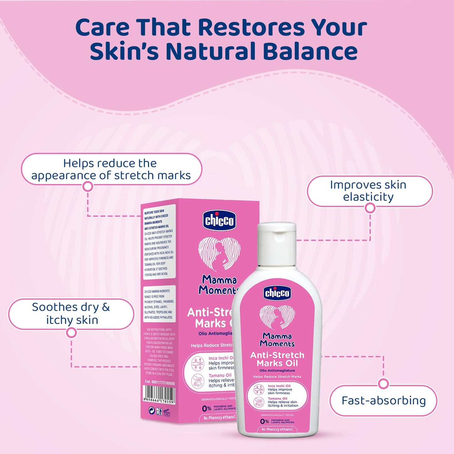 Chicco Mamma Moments Anti-Stretch Marks Oil 100ml