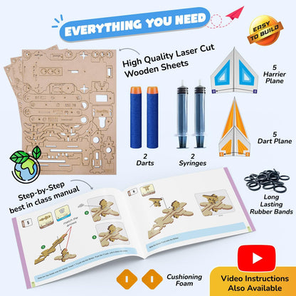 Smartivity 2in1 Hydraulic Aeroplane & Dart Launcher