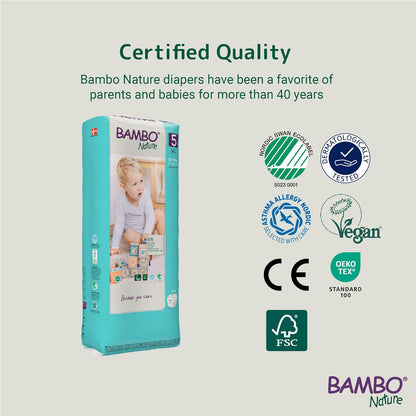 Bambo Nature Premium Baby Tape Diapers for Baby XL Size (12-18 Kgs)-44 Count