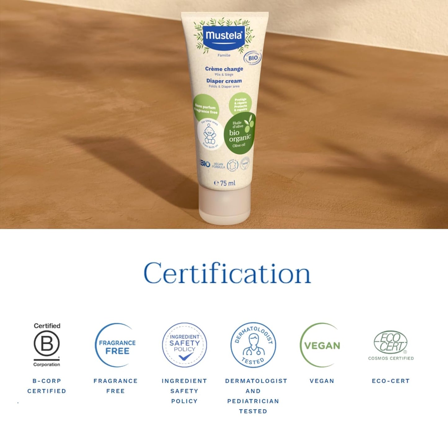 Mustela Baby Natural Diaper Cream - 75ml