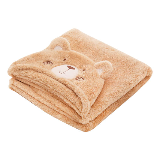 MeeMee Cozy Adorable Brown Bear Blanket