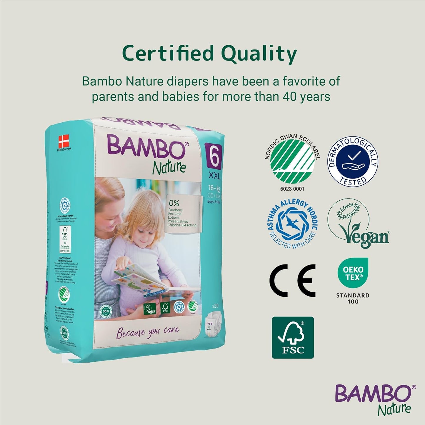 Bambo Nature Premium Baby Tape Diapers for Kids XXL Size (16+ Kgs)