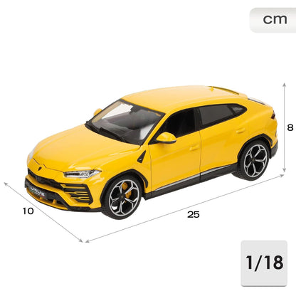 Bburago 1/18 Scale Lamborghini Urus Diecast Model for Collectors Yellow