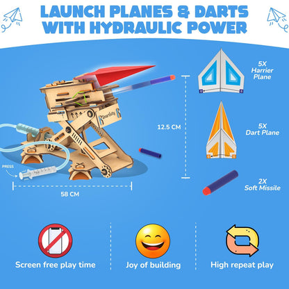 Smartivity 2in1 Hydraulic Aeroplane & Dart Launcher