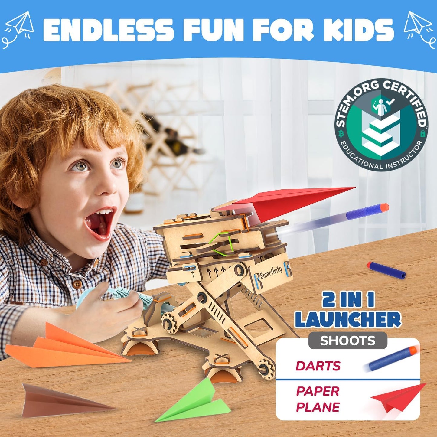 Smartivity 2in1 Hydraulic Aeroplane & Dart Launcher
