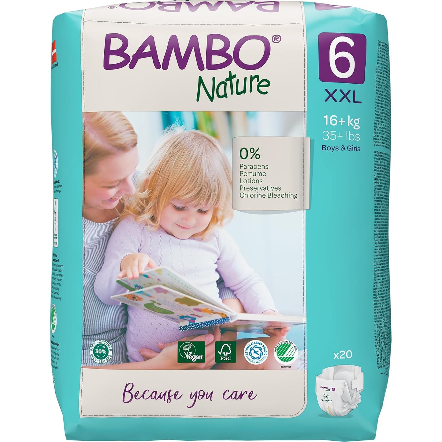 Bambo Nature Premium Baby Tape Diapers for Kids XXL Size (16+ Kgs)