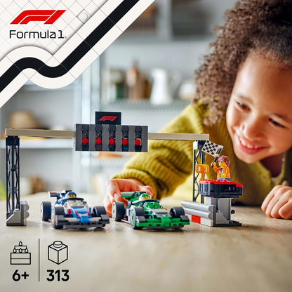 LEGO City F1 Grid with VCARB & Sauber Race Cars