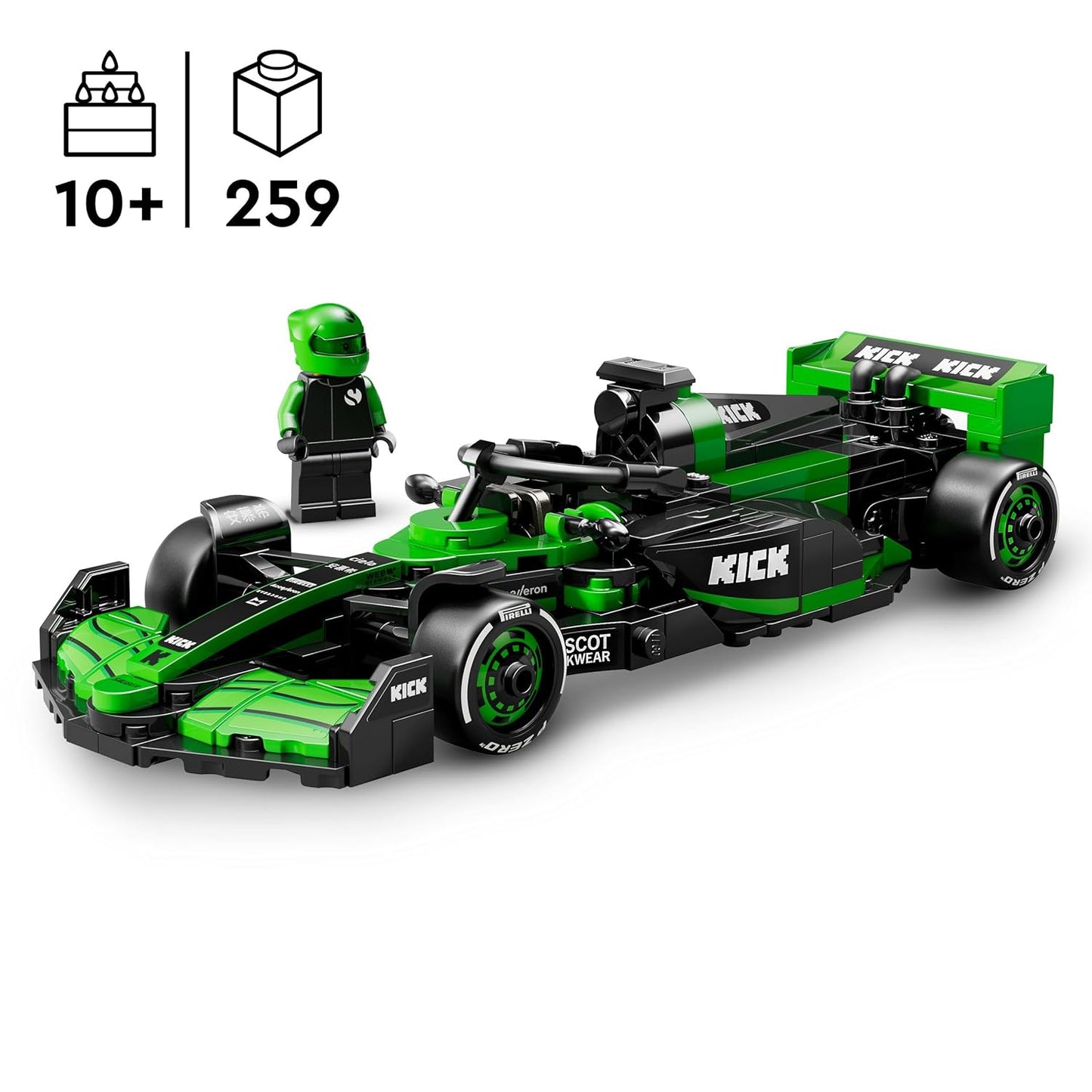 LEGO Speed Champions Kick Sauber F1 Team C44 Race Car