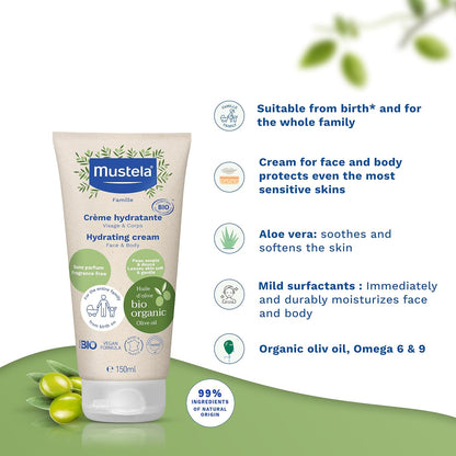Mustela Organic Moisturizing Cream - 150ml