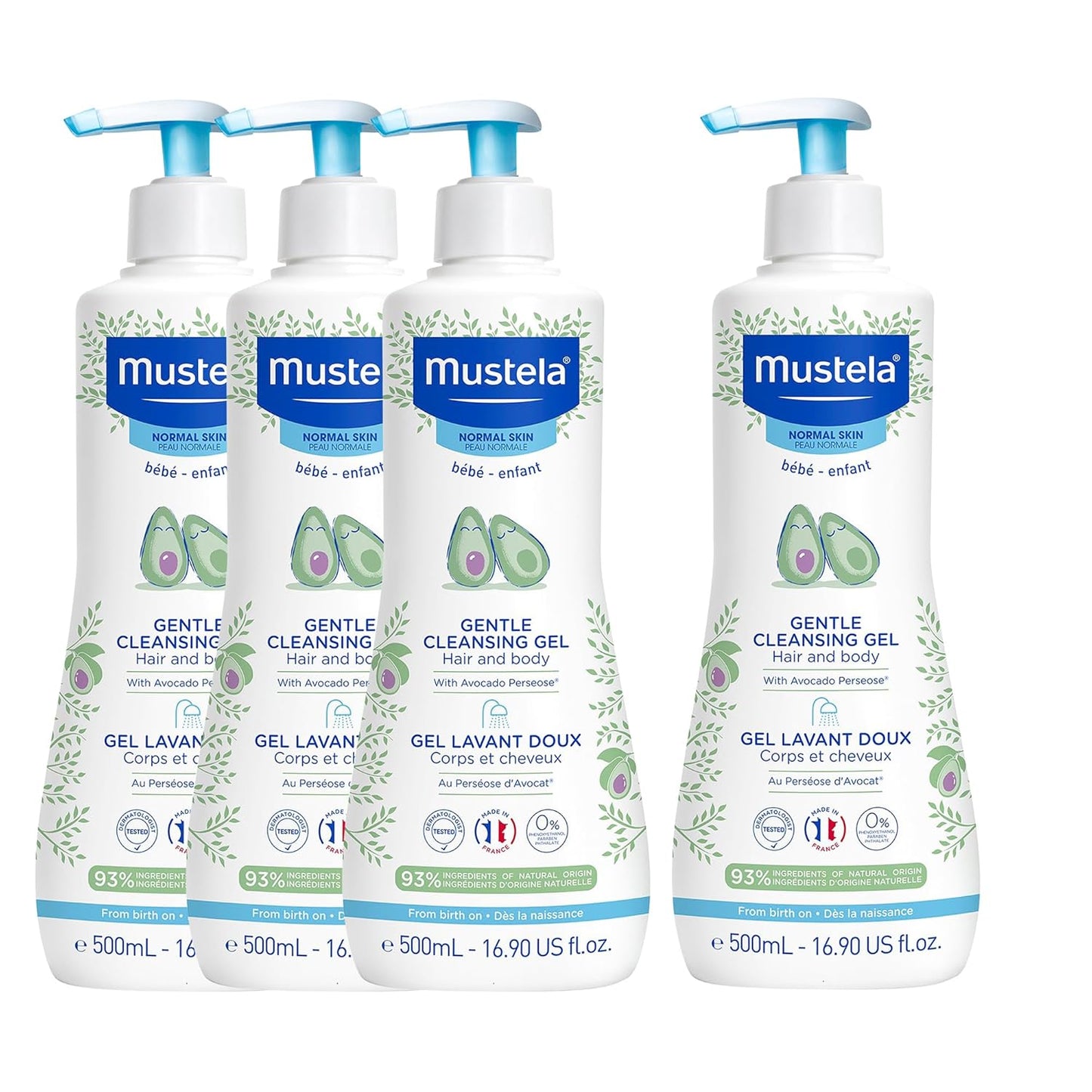Mustela Cleansing Gel 500ml (Buy 3 Get 1 Free)