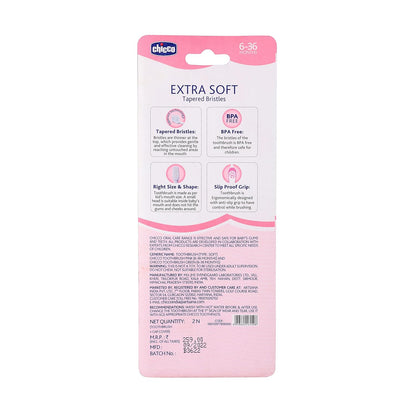 Chicco Toothbrush Set Pink+Green 6M-36M