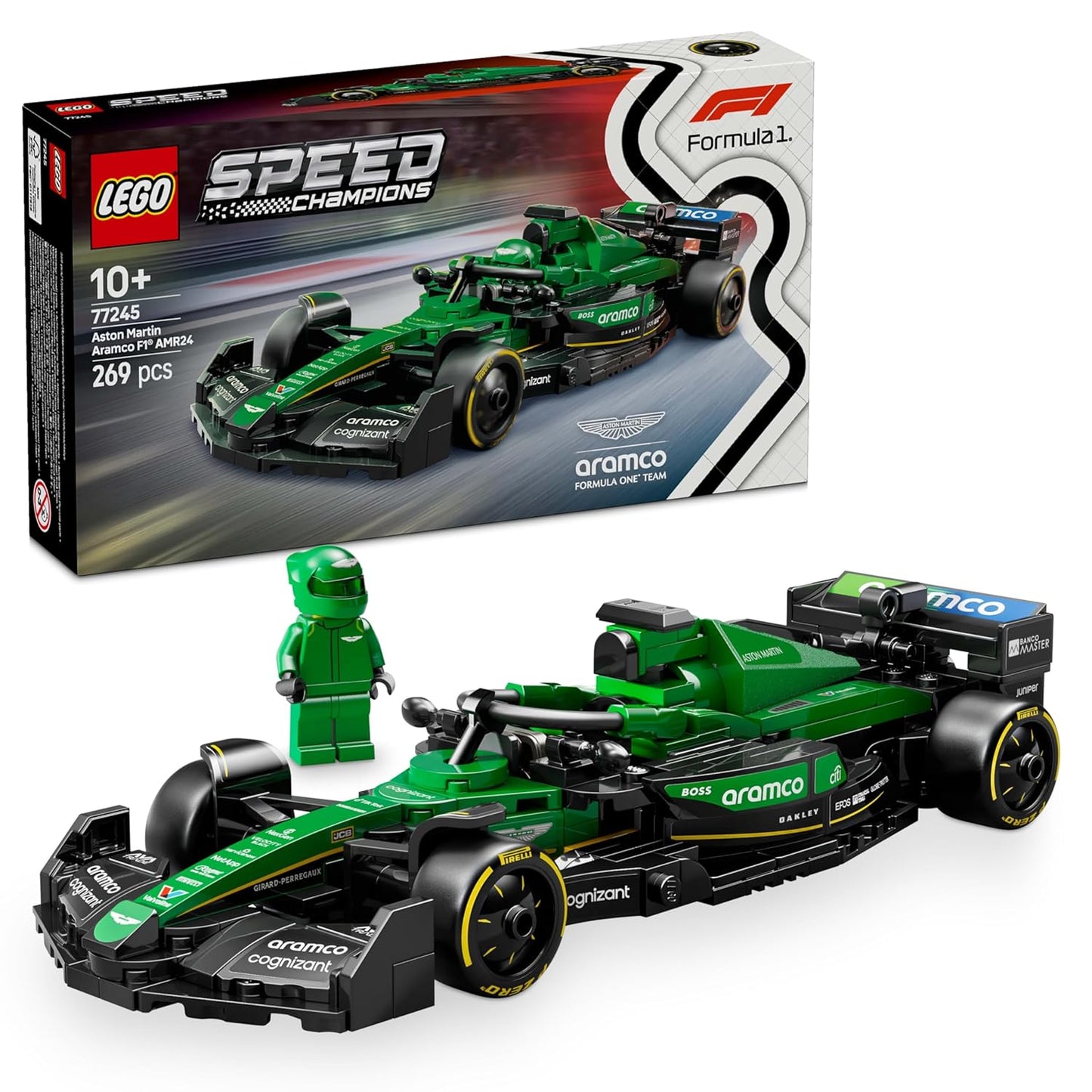 LEGO Speed Champions Aston Martin Aramco F1 AMR24 Race Car
